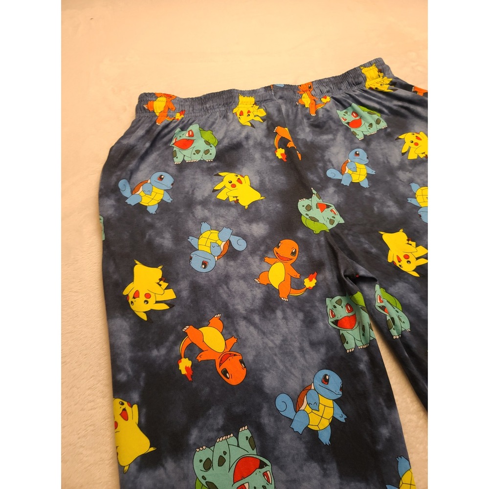 Pokemon Pajama Pants  Blue Men's  Large Cloud Wash Pikachu Bulbasaur  NWOT - Picture 14 of 15